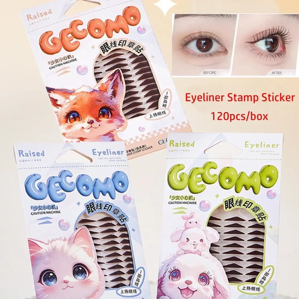 Adesivi per eyeliner resistenti all'acqua, resistenti al sudore, facili da usare, modellabili con un solo gesto, resistenti al sudore.