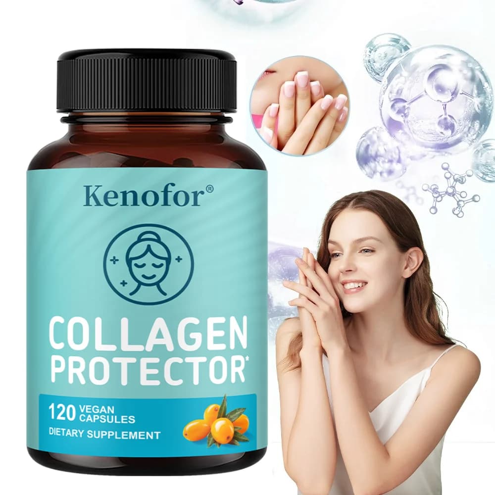 Capsule di collagene, supportano la salute di pelle, capelli, unghie, articolazioni e cartilagine, integratore antiossidante per uomini e donne