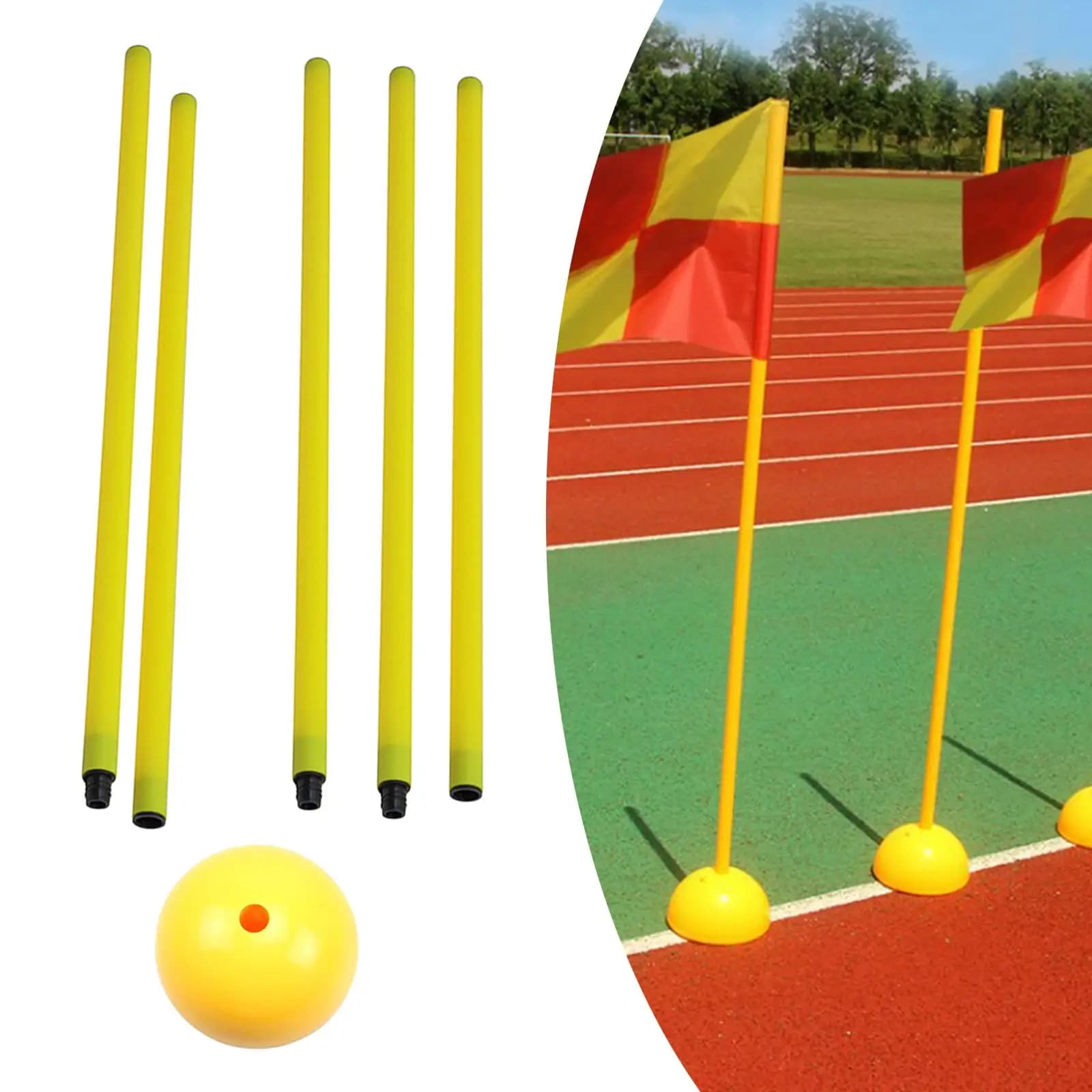Indicatore da allenamento Segno da calcio Palo Indicatore di agilità Barra degli ostacoli resistente alle cadute per basket Allenamento di calcio Sport all'aperto