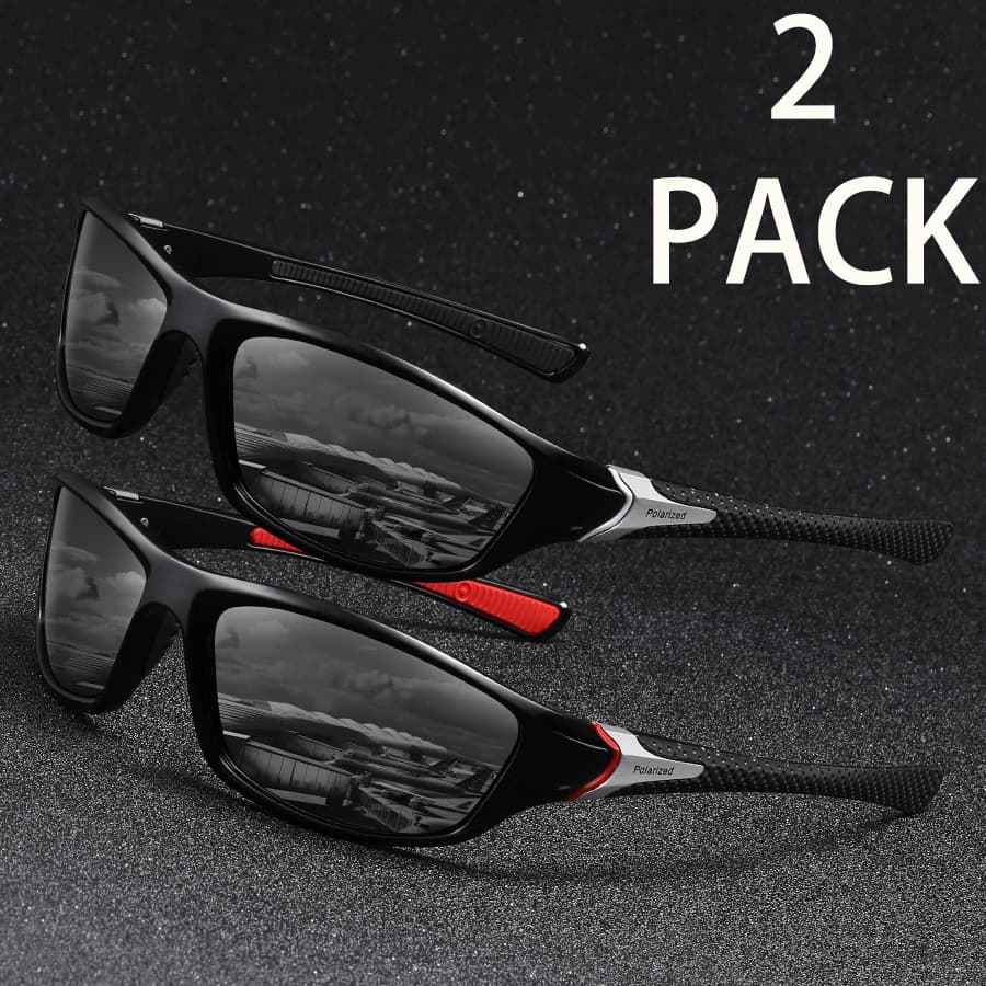 2 pairs of men's classic oval surround style personality futuristic trend glasses, ideal choice for holiday gifts