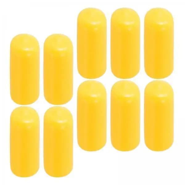 Set da 10 Pezzi di Guaine Gialle per Punte di Stecche da Biliardo - Misura 13mm
