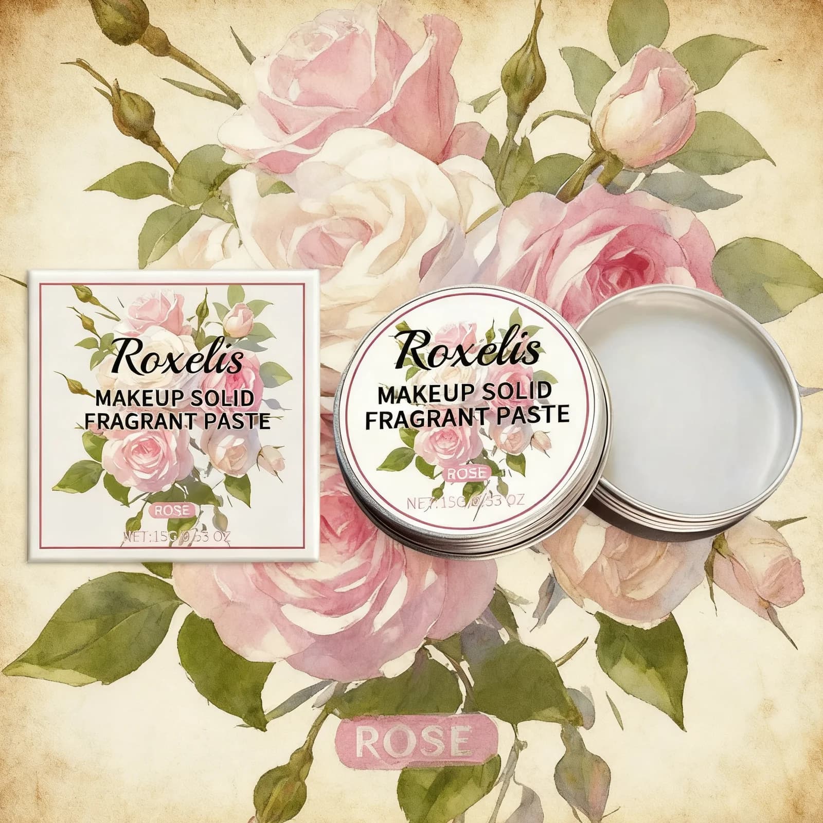 ROXELIS Rose Paste balsamo per il corpo set di balsamo solido profumo solido profumo tascabile portatile perfetto per l'uso in viaggio Parfum women's