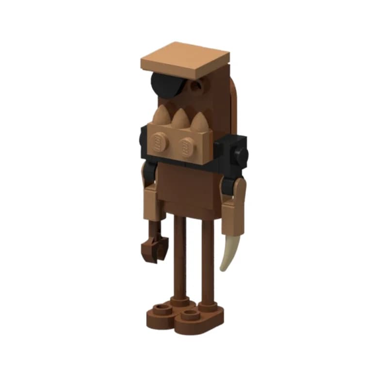MOC robot angry pirate model. Small particles for assembling toy building blocks. 21 pieces. Suitable for all enthusiasts. Creat