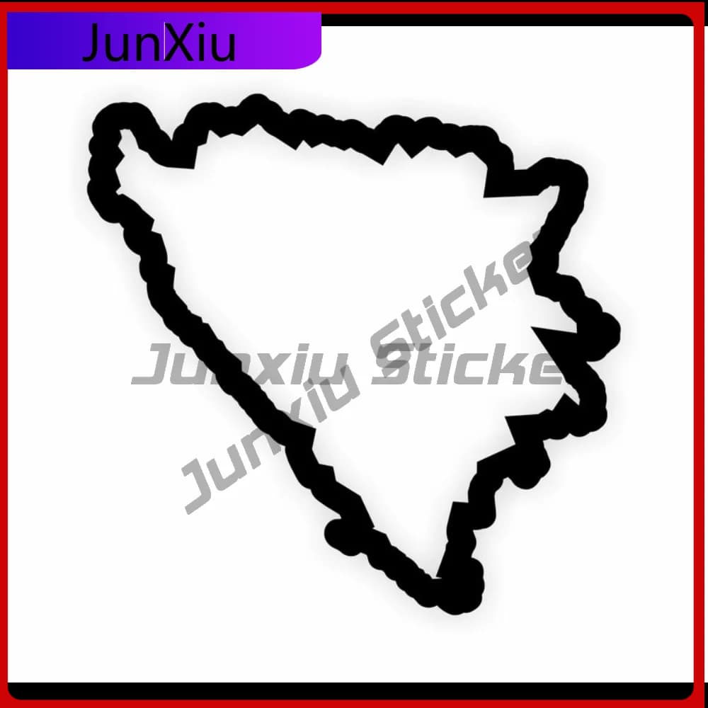 Bosnia and Herzegovina Outline Sticker Premium Auto Accessories For Motorcycle Fridge Sun Protection Decoration Auto Waterproof