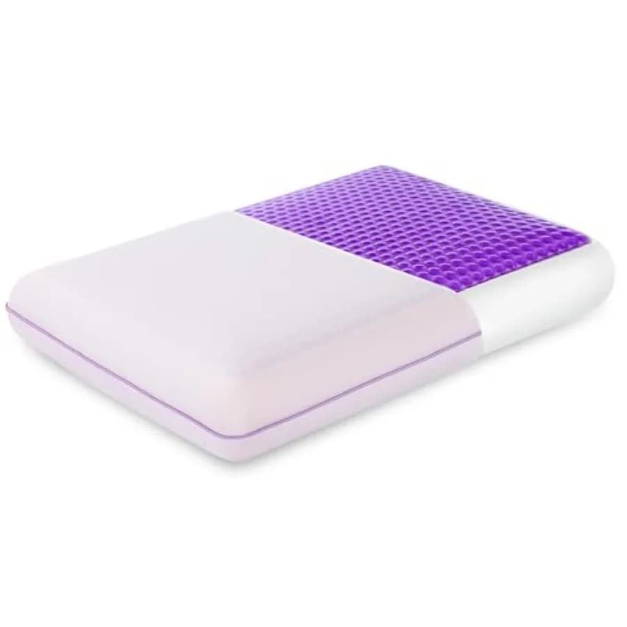 Cuscino in Memory Foam con Gel Rinfrescante - Rivestimento Rinfrescante Reversibile, Supporto per il Collo per Chi Dorme su un Fianco, sulla Schiena e sullo Stomaco, Rimovibile e Lavabile