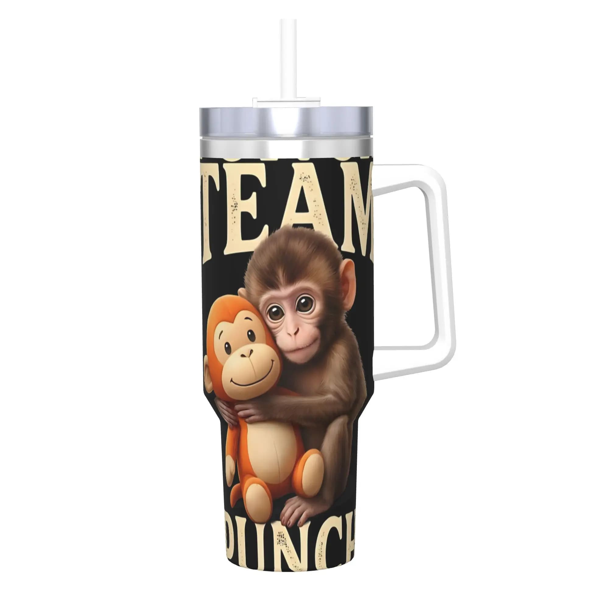 Borraccia Termica Baby Monkey Punch in Acciaio Inossidabile, Antigoccia, per Acqua Calda e Fredda, Tazza da Viaggio per Auto