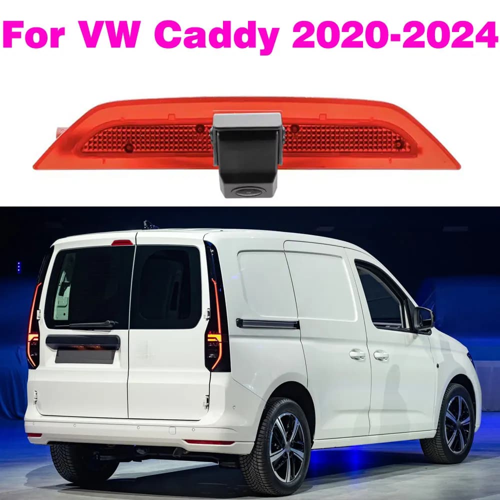 Telecamera di retromarcia per retromarcia per parcheggio Visione notturna Luce freno per auto Telecamera di retromarcia per VW Caddy 2020 2021 2022 2023 2024