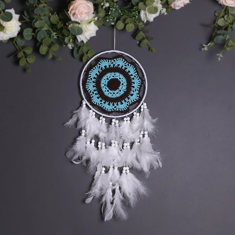 Creative Eyes Feathers Dream Catcher Wall Hangings Bedroom Decorations Handmade Ornaments Home Decor Wind Chimes Girls Gifts