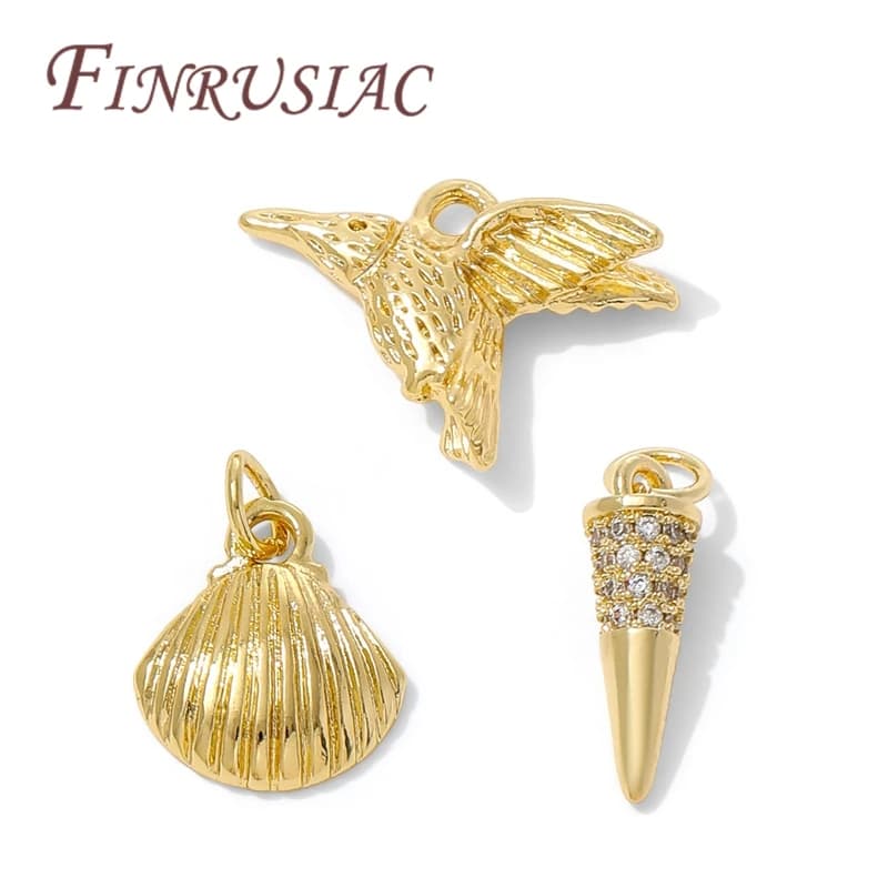 Ciondolo decorativo placcato oro 18 carati in 3 stili per gioielli, orecchini fai da te che realizzano accessori, ciondoli per risultati di gioielli