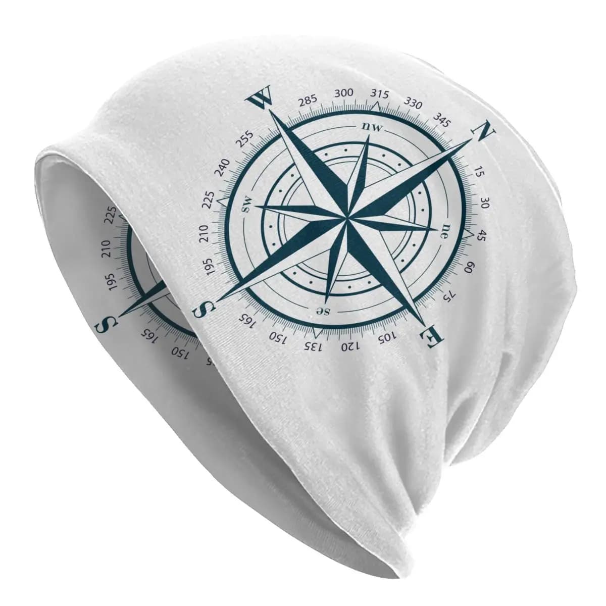 Cappelli per cofano con bussola nautica personalizzati Cappello per maglieria da strada per donna Uomo Berretti invernali caldi con ancoraggio per barche Skullies