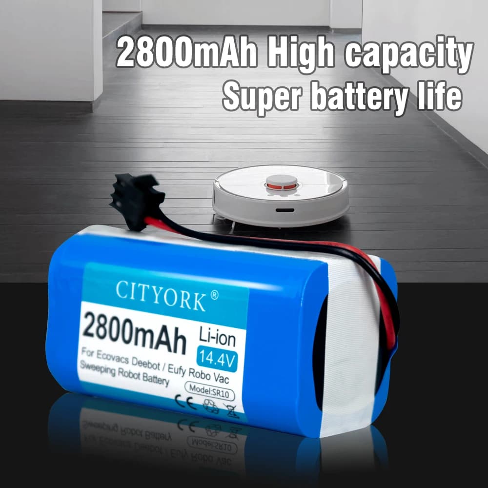 Batteria di ricambio agli ioni di litio da 14,4 V per Ecovacs Deebot N79S, N79 e Eufy RoboVac 11S,11S MAX,RoboVac 15C MAX,RoboVac Aspirapolvere