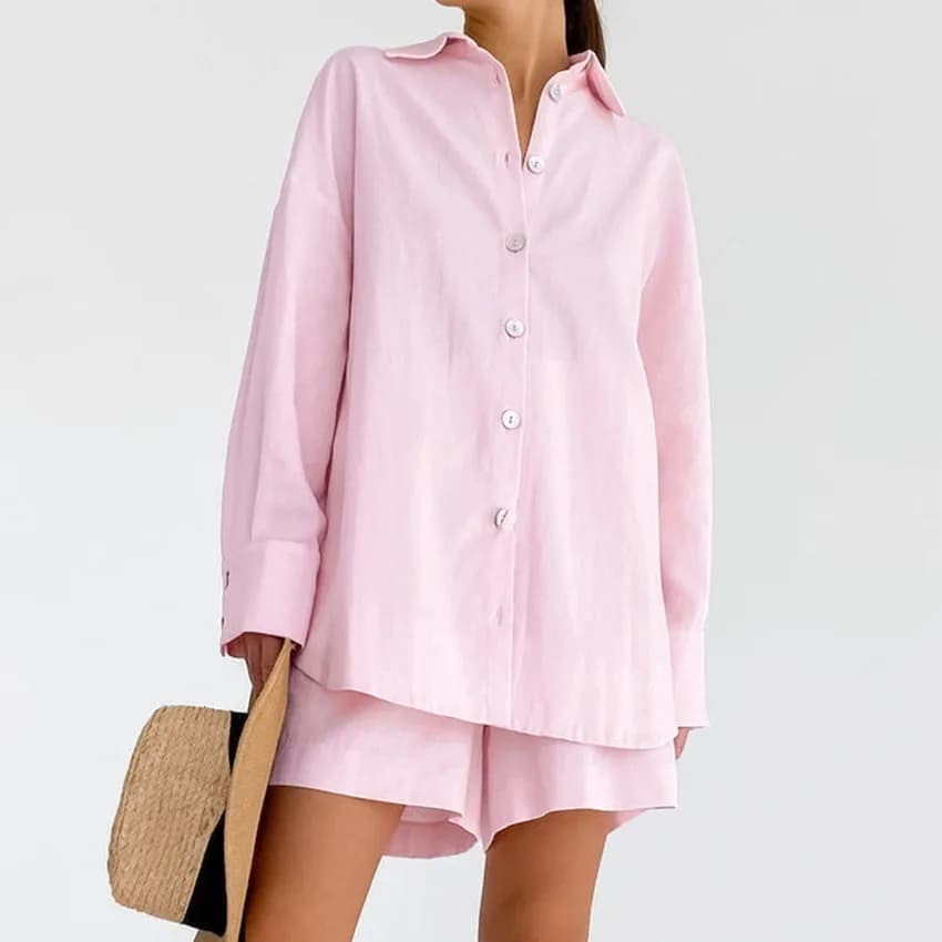 Men's Shorts Set Two Piece Women's Set Pigiama Loungewear Overturned Collection Sets Coordinated Shirt Top Short Trousers Y2k Streetwear