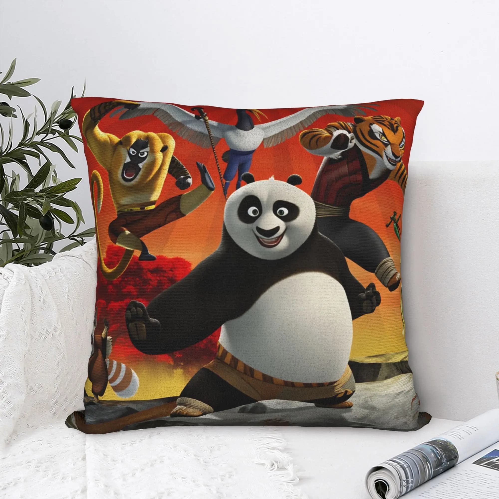 Federa per cuscino K ung F-Fu Panda Comfy, federa per cuscino per divano, camera da letto, federe alla moda