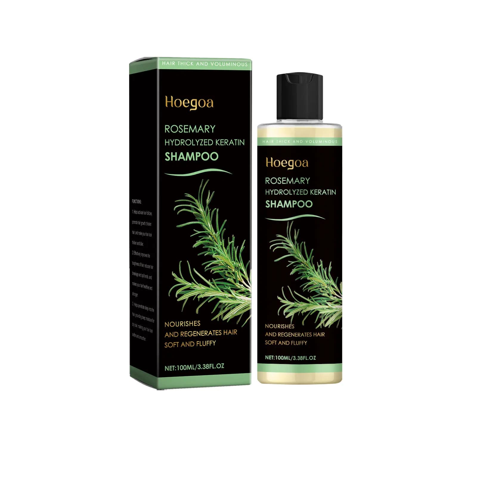 Rosemary Volumizing Shampoo, Vegetal Base, Oil Control, Nutrition, Moisturizing, Repair, Refreshing and Moisturizing