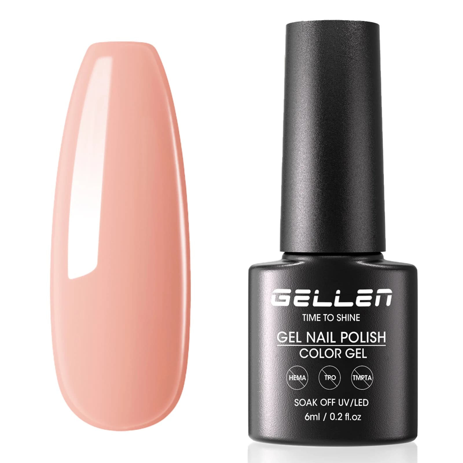 GELLEN Smalto Semipermanente Gel Nude Beige Rosa Glitter Jelly Gel Soak Off UV LED per Manicure Artistica Donna Fai da Te