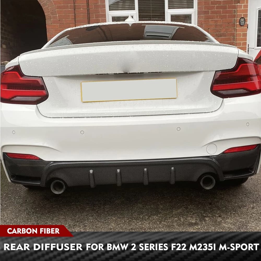 For BMW 2 Series F22 F23 M Sport 2014-2017 Carbon Fiber Car Rear Bumper Diffuser Lip Spoiler Car Rear Diffuser Body Kits FRP