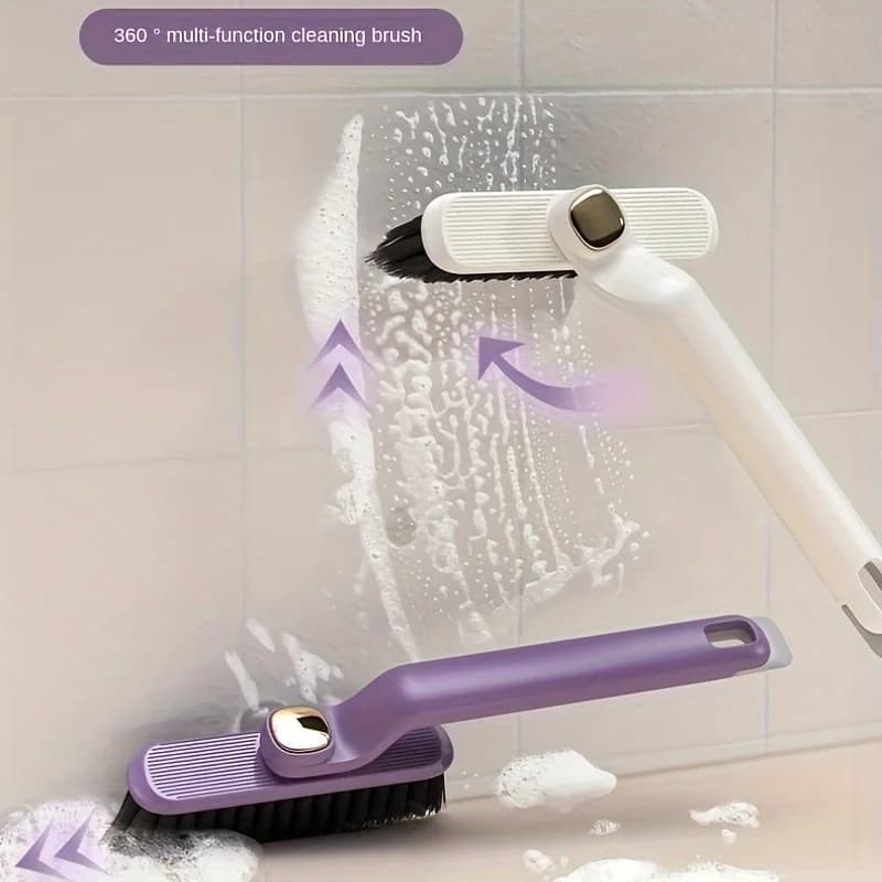 1PC Spazzola per la pulizia Spazzola per la pulizia degli spazi rotanti a 360 gradi multifunzionale Accessori per la pulizia dei pavimenti delle piastrelle del bagno e della cucina
