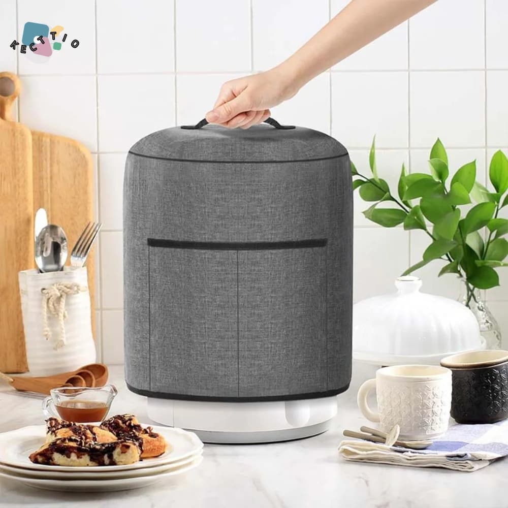 Copertura Antipolvere per Friggitrice ad Aria in Tessuto Oxford, Resistente all'Olio, Lavabile, con Tasca, Riutilizzabile