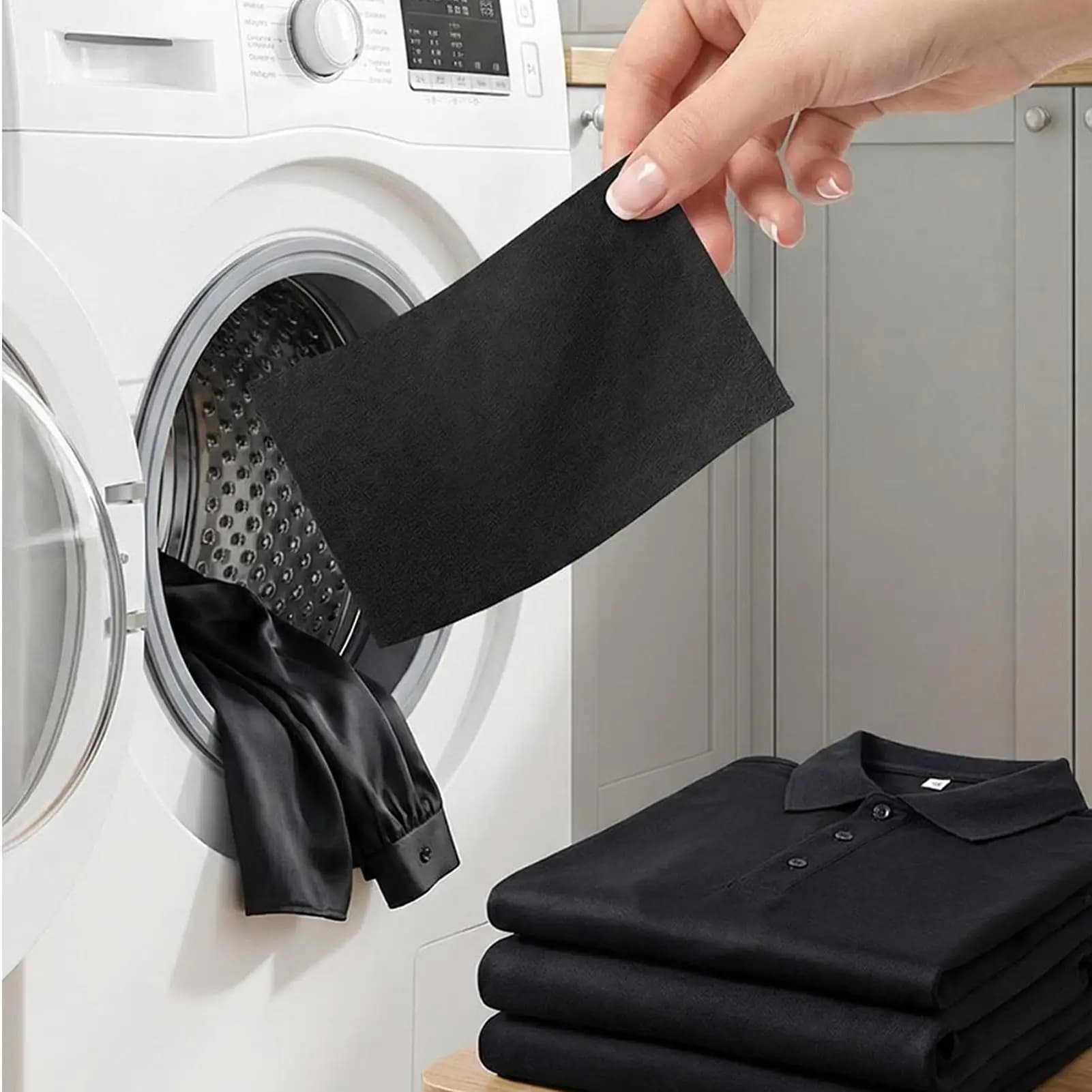 Tavolette Coloranti Nere per Vestiti, 10 Pezzi, per il Ripristino del Colore delle Fibre, per Lavatrice e T-shirt in Fibra, per Uso Domestico