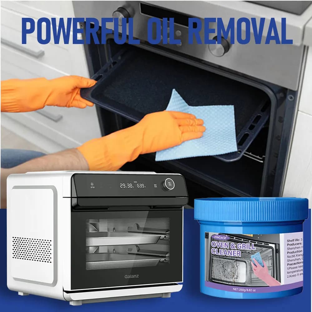 Cleaning cream for barbecue grills, steam ovens, black stains removal from kitchen appliances such as AirFryer kitchen bench