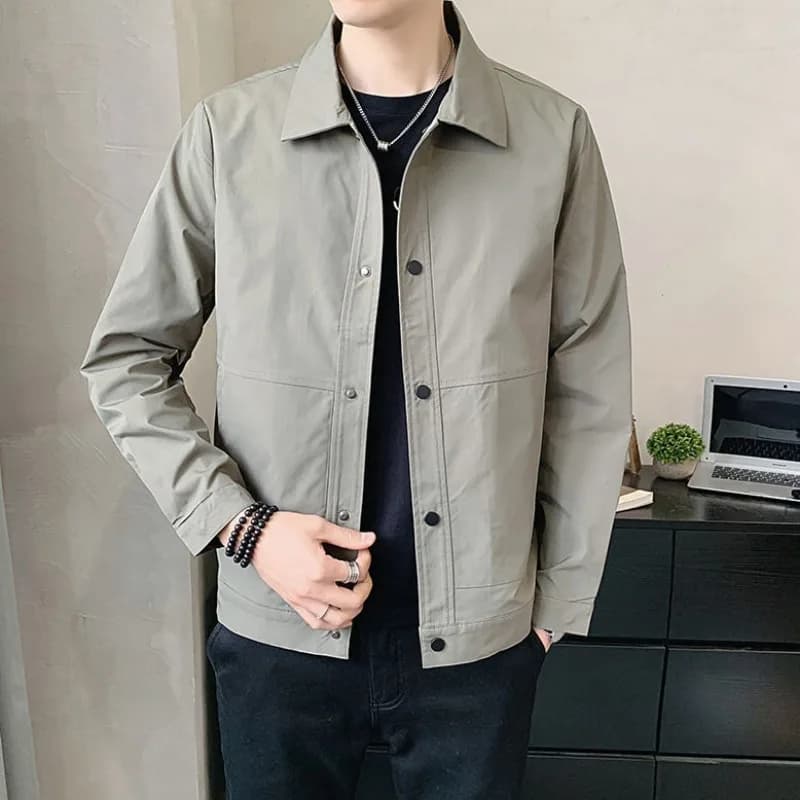 Men's Stand Collar Jacket Men's Fashion Spring New Casual Top Coats