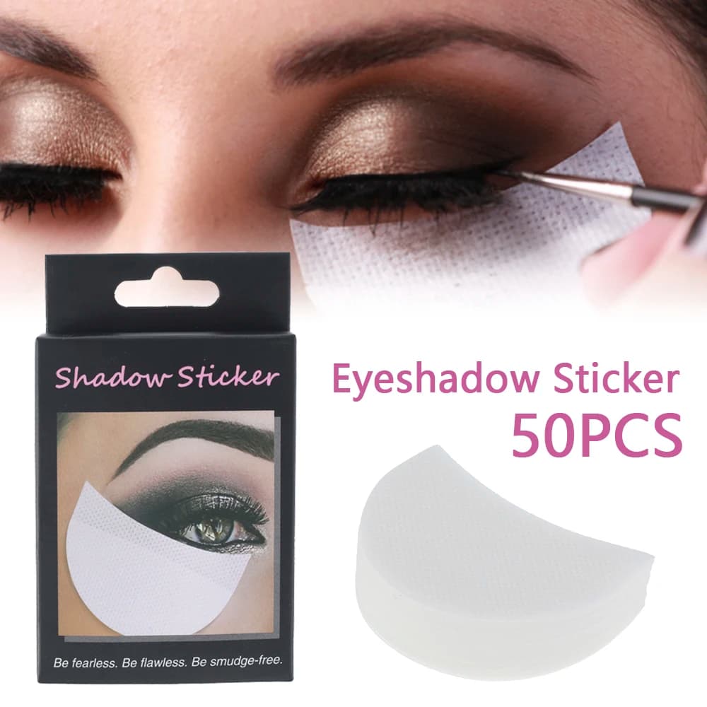 50 Pezzi Stencil per Trucco Occhi, Adesivi Monouso per Ombretto, Protezioni per Eyeliner, Patch Isolanti per Rimozione Ciglia