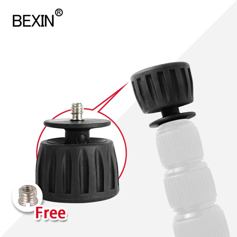 Tripod for tripod with 1/4 to 3/8 attachment, quick release anti-slip rubber base, professional monopoly spare