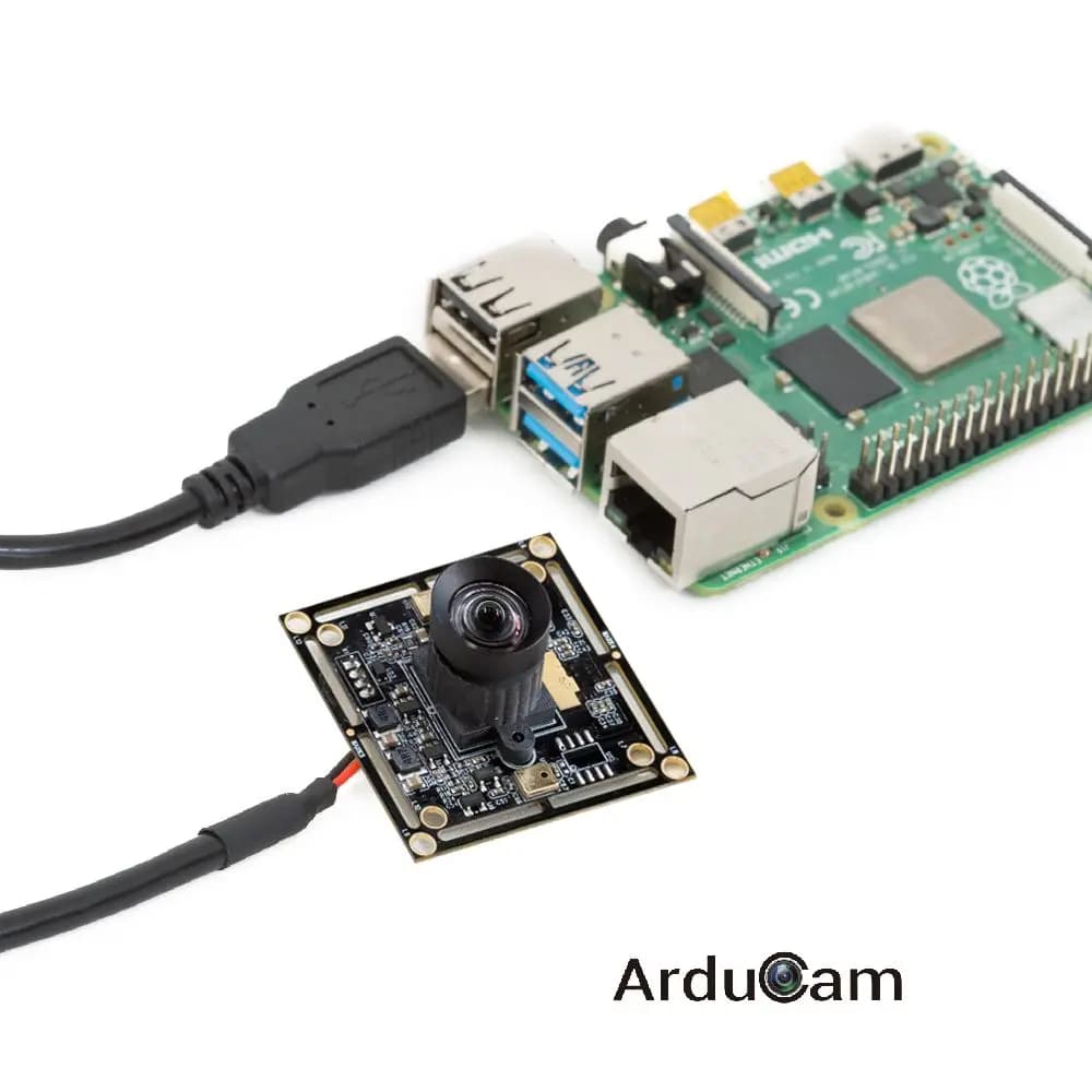 Modulo fotocamera USB a bassa distorsione Arducam 2MP IMX323 con microfono