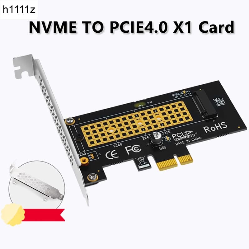 NVME a PCIE 4.0 X1 scheda di espansione Riser M.2 M Key to PCI Express 1X GEN4 16Gbps supporto adattatore 2230 2242 2260 2280 M2 NVME SSD
