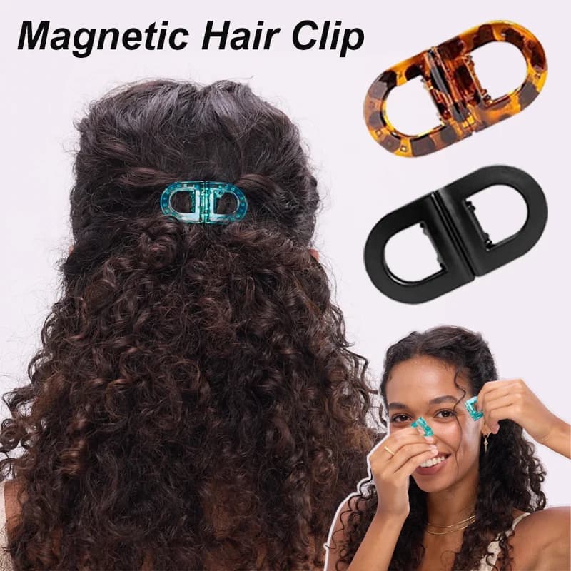 Clip per Capelli Magnetiche Professionali a Tenuta Forte, Clip Antiscivolo per Sezionare i Capelli, Set di Strumenti per Acconciature per Donne e Ragazze
