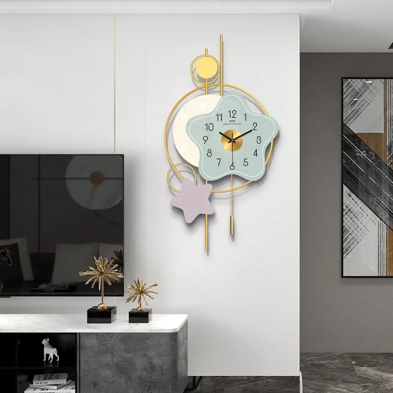 Orologio da Parete dal Design Moderno ed Estetico, Stile Xenomorfo, Silenzioso, Decorazione per Interni Nordici