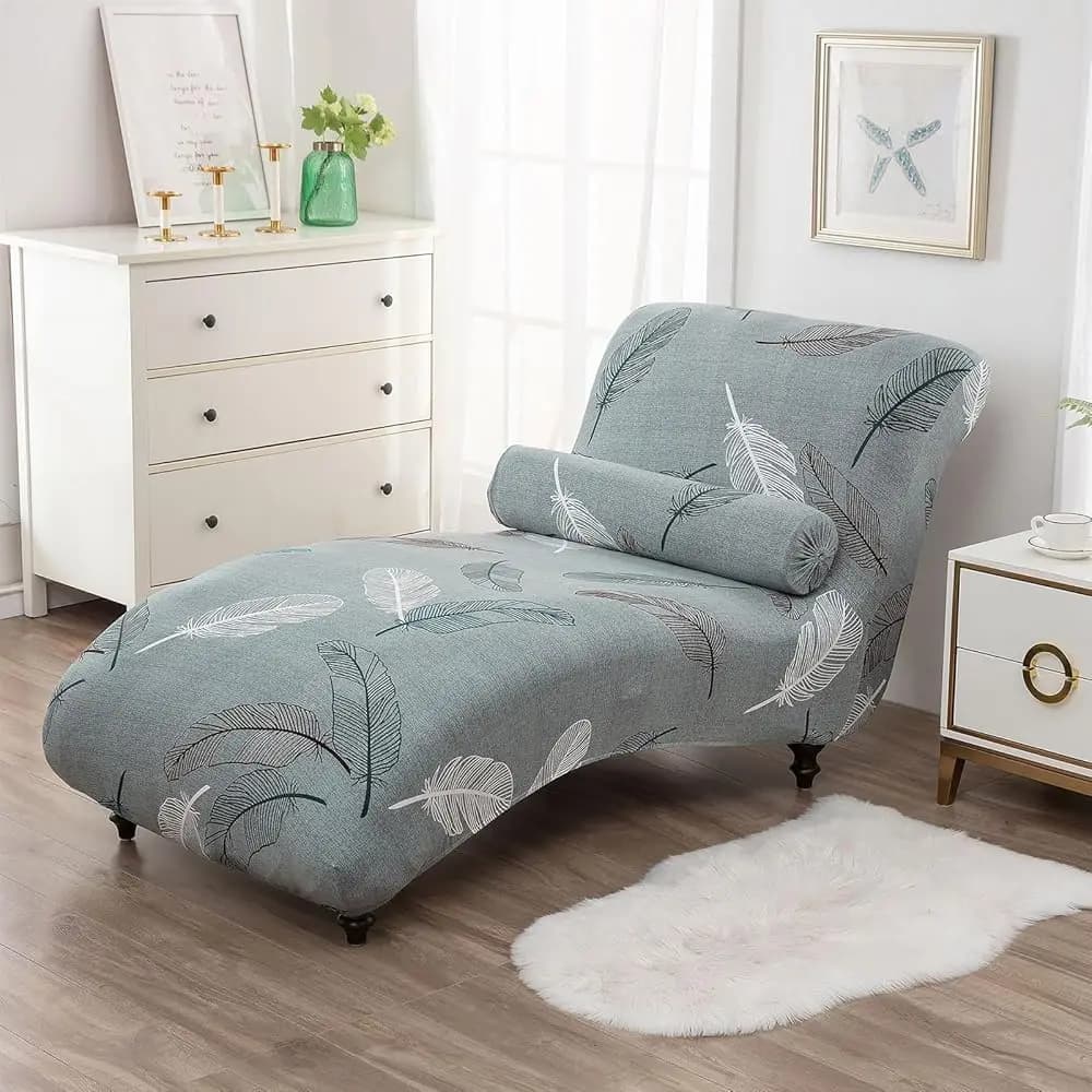 Copridivano Elasticizzato Stampato Senza Braccioli per Chaise Longue da Interno, per Soggiorno e Camera da Letto