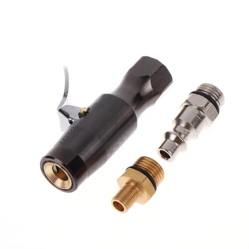 Set di accessori fai-da-te per gonfiaggio pneumatici 200PSI, con attacco rapido a doppia pinza per valvole Schrader, senza perdite, per casa e garage