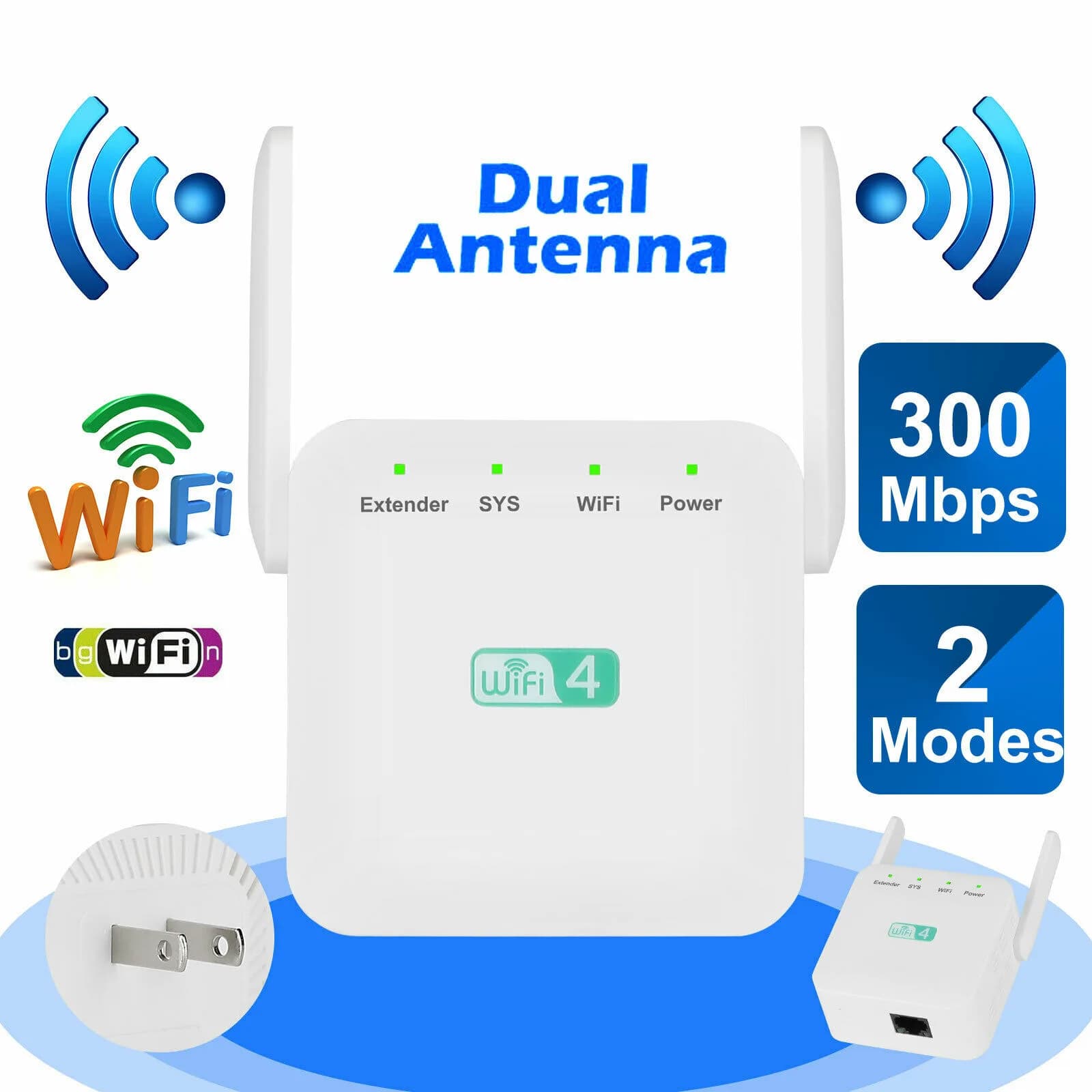 Ripetitore Wi-Fi 5G, Estensore Wi-Fi 5GHz, Amplificatore Wi-Fi 1200Mbps, Ripetitore Router Wi-Fi 5GHz, Booster Segnale Wi-Fi 2.4G 5G