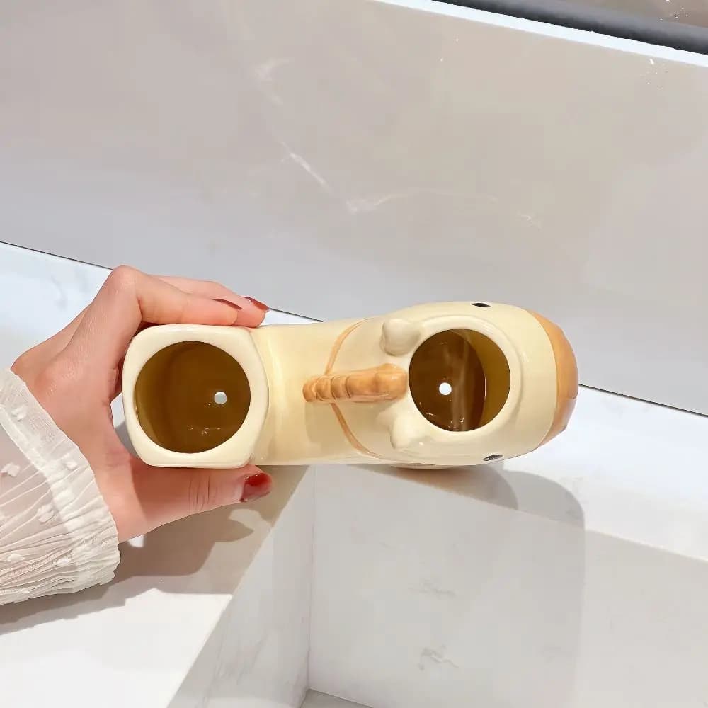 Ceramic Pony Toothbrush Holder N-shaped 2 Slot Toothbrush Storage Rack Creative Horse Electric Toothbrush Stand Hotel Use