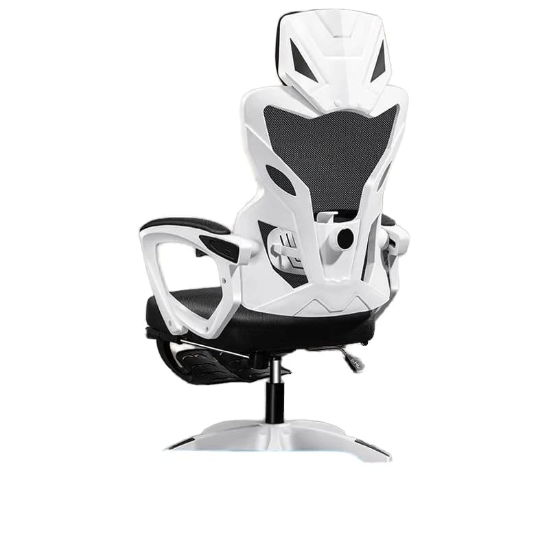 Sedia da gioco contemporanea dal design ergonomico, comoda esperienza di gioco in rete di tessuto con poggiatesta regolabile