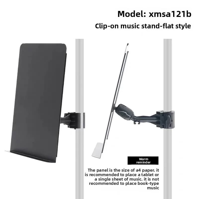 Supporto per Spartiti Musicale Regolabile in Altezza, Pieghevole, Multiuso per Chitarra, Violino, Pianoforte, Ukulele, Disponibile in 4 Misure