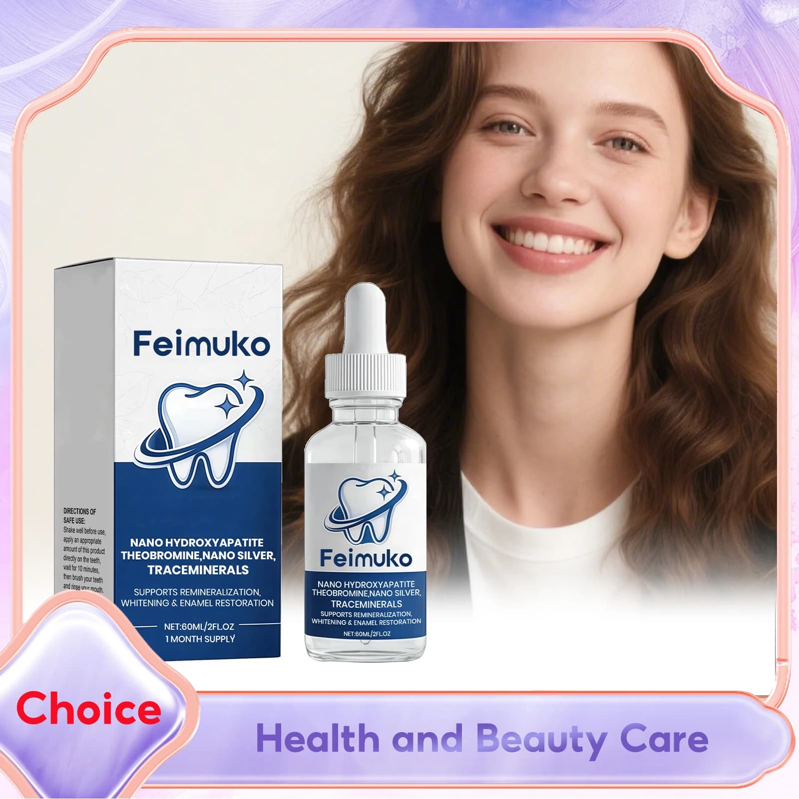 Denti Care Essence, Improves Superficial Macchies, Durable Fresh Food, Deep Cleansing, Removes Yellow Plate, Anti-Tartaro Whitening Serum