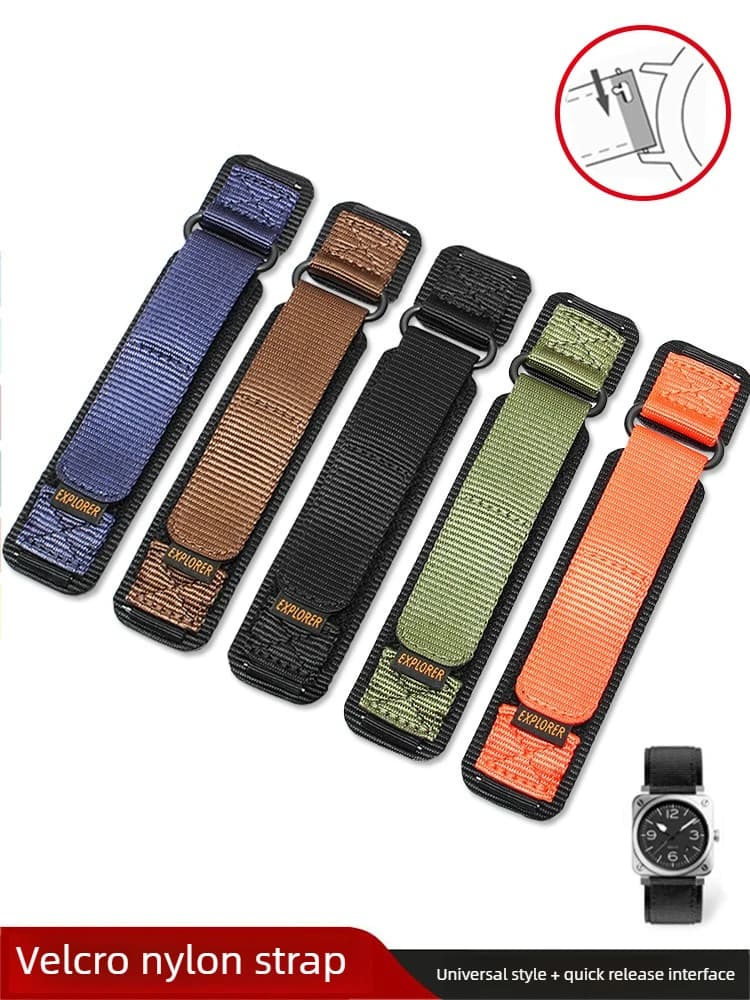 Velcro Strap Quick Release Nylon Loop 18/20/22 Mm for Casio for Tissot for Longines for Omega for Tudor
