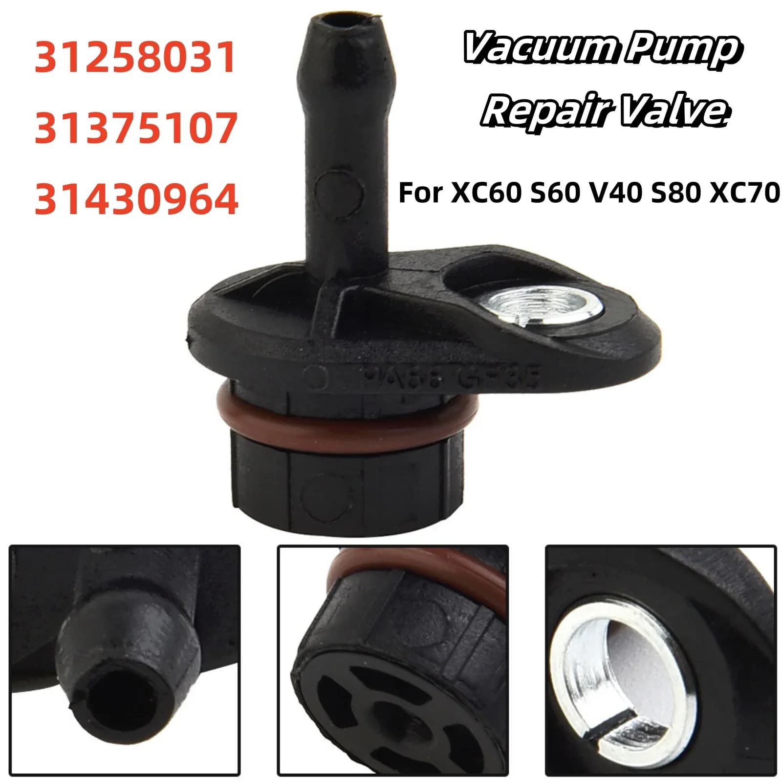 Valvola di riparazione della pompa del vuoto del freno valvola di riparazione della pompa del vuoto del freno 31430964 31258031 per Volvo XC60 S60 V40 S80 XC70