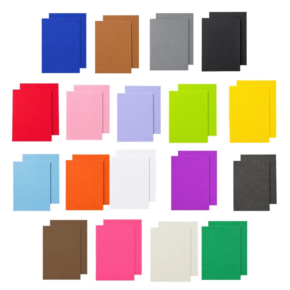 Felt Fabric Sheets 1mm Stiff 17.78x28.7cm 2Pcs Craft Felt Cloth Non Woven Fabric for Doll Making DIY Sewing Handcraft Decoration