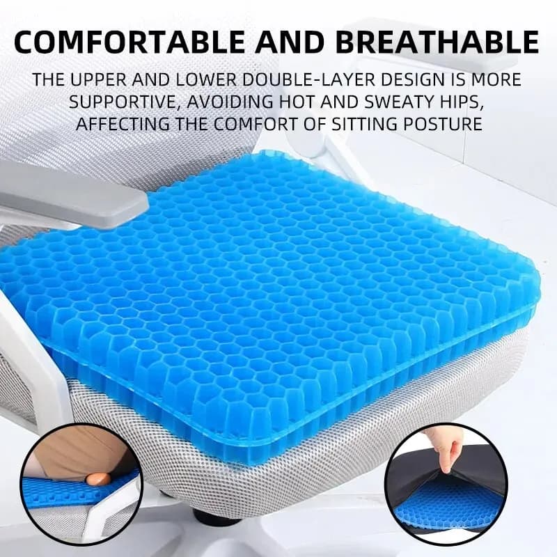 Gel Seat Cushion Summer Breathable Honeycomb Design For Pressure Relief Back Tailbone Pain - Home Office Wheelchair Chair Cars cushion chair cushion jack skellington camping