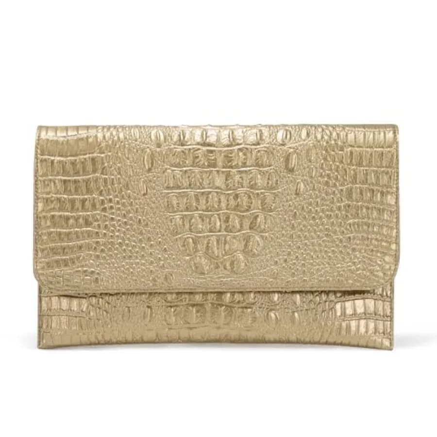 SWEETV CHUNLI Pochette da Sera per Donne, Eleganti Portafogli da Polso, Borsa in Pelle PU con Motivo Coccodrillo, per Occasioni Formali/Matrimoni