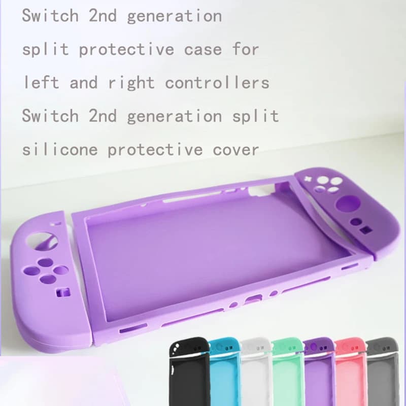 Custodia in silicone colorata per il 2025new Switch 2 – Custodia protettiva per console di gioco NS2 e facile da installare per la custodia in silicone NS 2