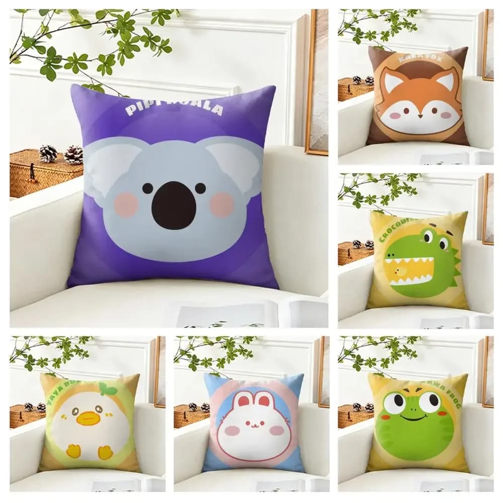 INS Cute Animals Cushion Cover: copricuscini comodi, federe, cuscini per divano, decorazioni per la casa calde e uniche, federe.