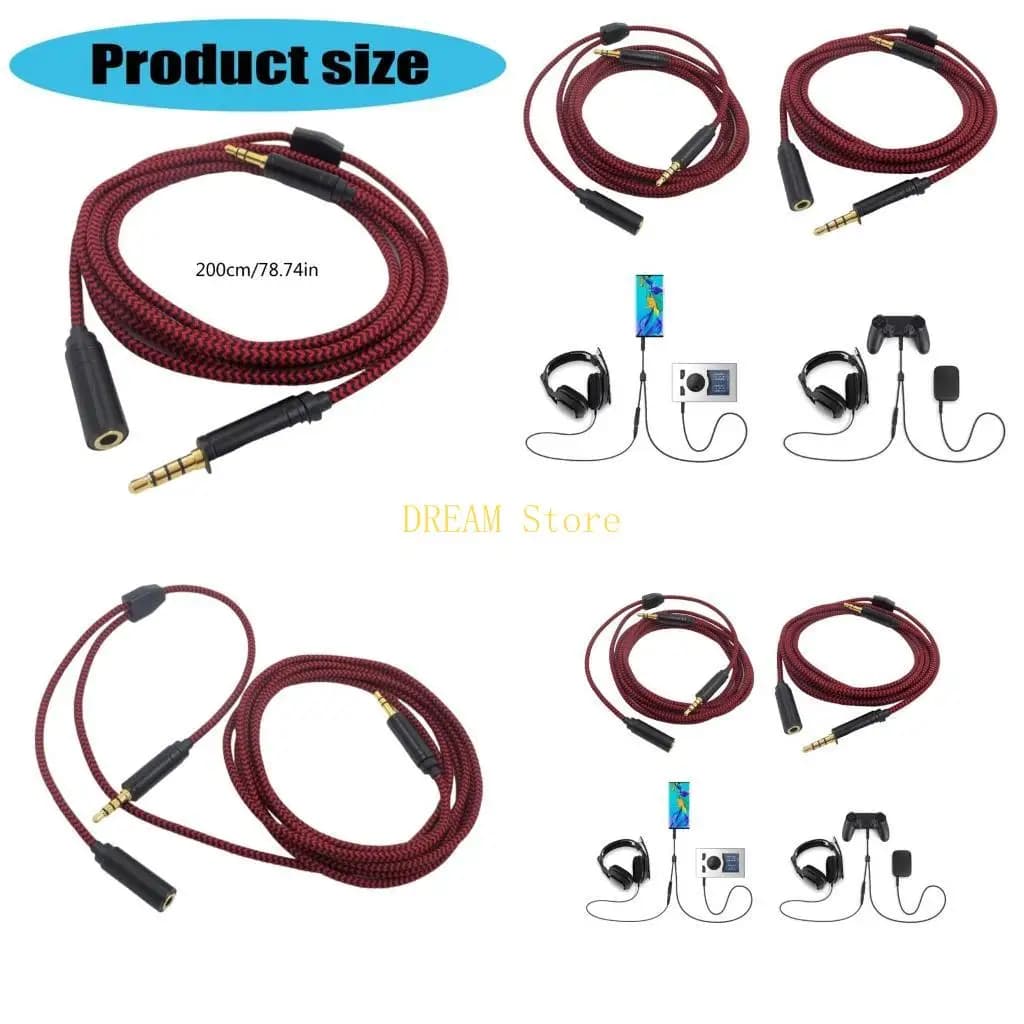 Cavo collegamento chat Cavo prolunga per cuffie da 3,5 mm 200 78 74 pollici Per console gioco Registrazione chat