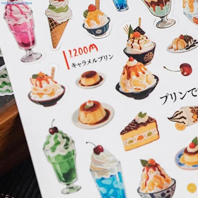 N2UB Retro Scrapbooking Sticker Adhesive Paper Sticker For Notebook Journal Planner