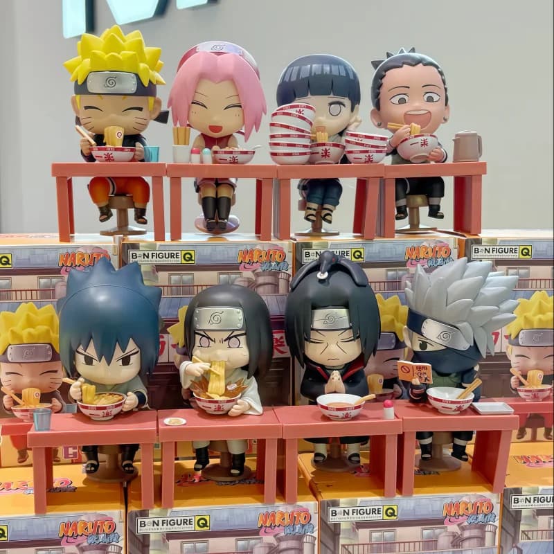 Naruto Shippuden Ramen Series Blind Box Sasuke Cute Anime Figure Model Toys Desktop Decoration Mystery Box Surprise Party Gift