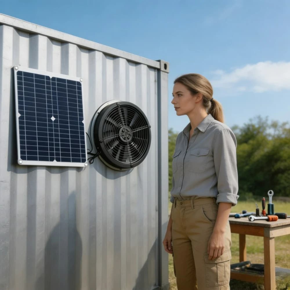 Solar Exhaust Fan Kit 15W 25W Outdoor Weatherproof Solar Panel Powered Ventilation Air Cooling Unit for Greenhouse Chicken Coop