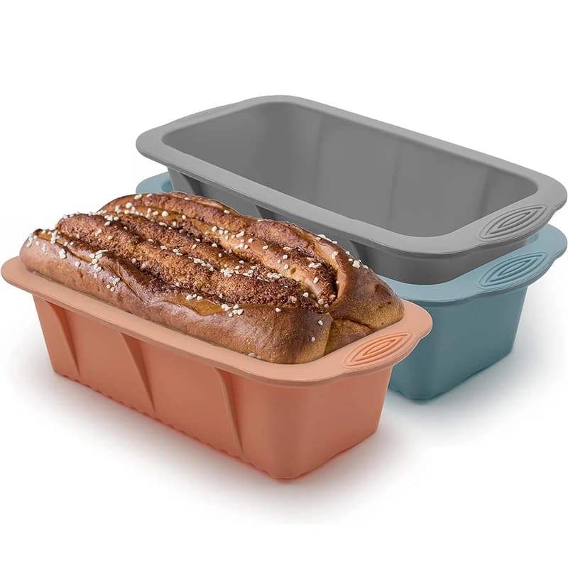 LMETJMA Teglia in silicone antiaderente per pane, stampo da cucina per pane, per cuocere il pane, il pane di carne, il gelato e per una facile rimozione JT244